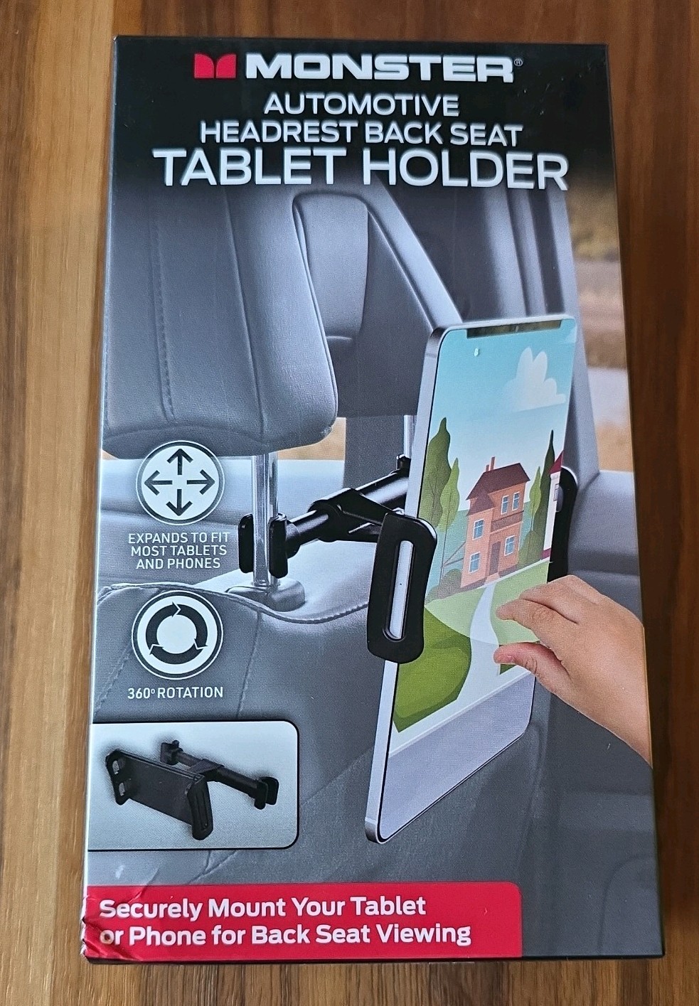 Universal Backseat Headrest IPhone/iPad Tablet/Phone Mount by Monster .Brand NEW