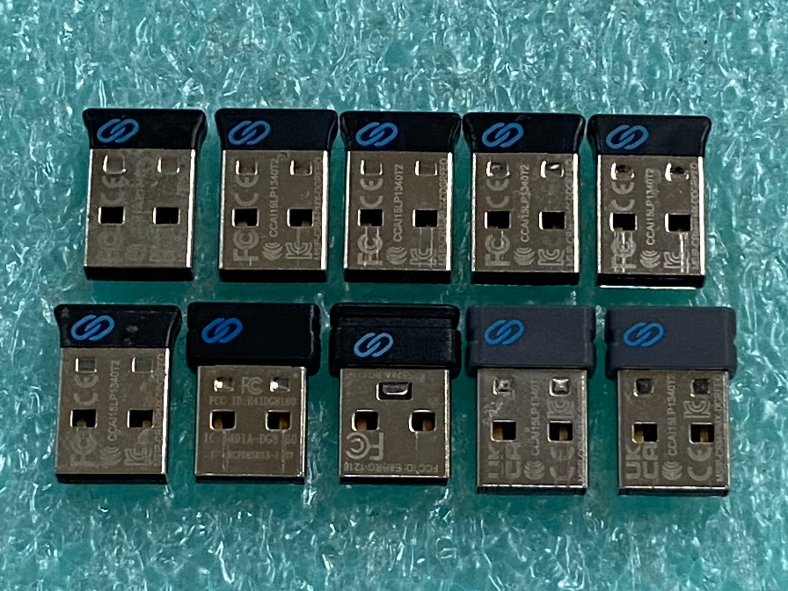 (Lot of 10) Dell USB Receiver Dongle 8x DGRFEO, 1x SD-8160 & 1x RG-1216 | O275