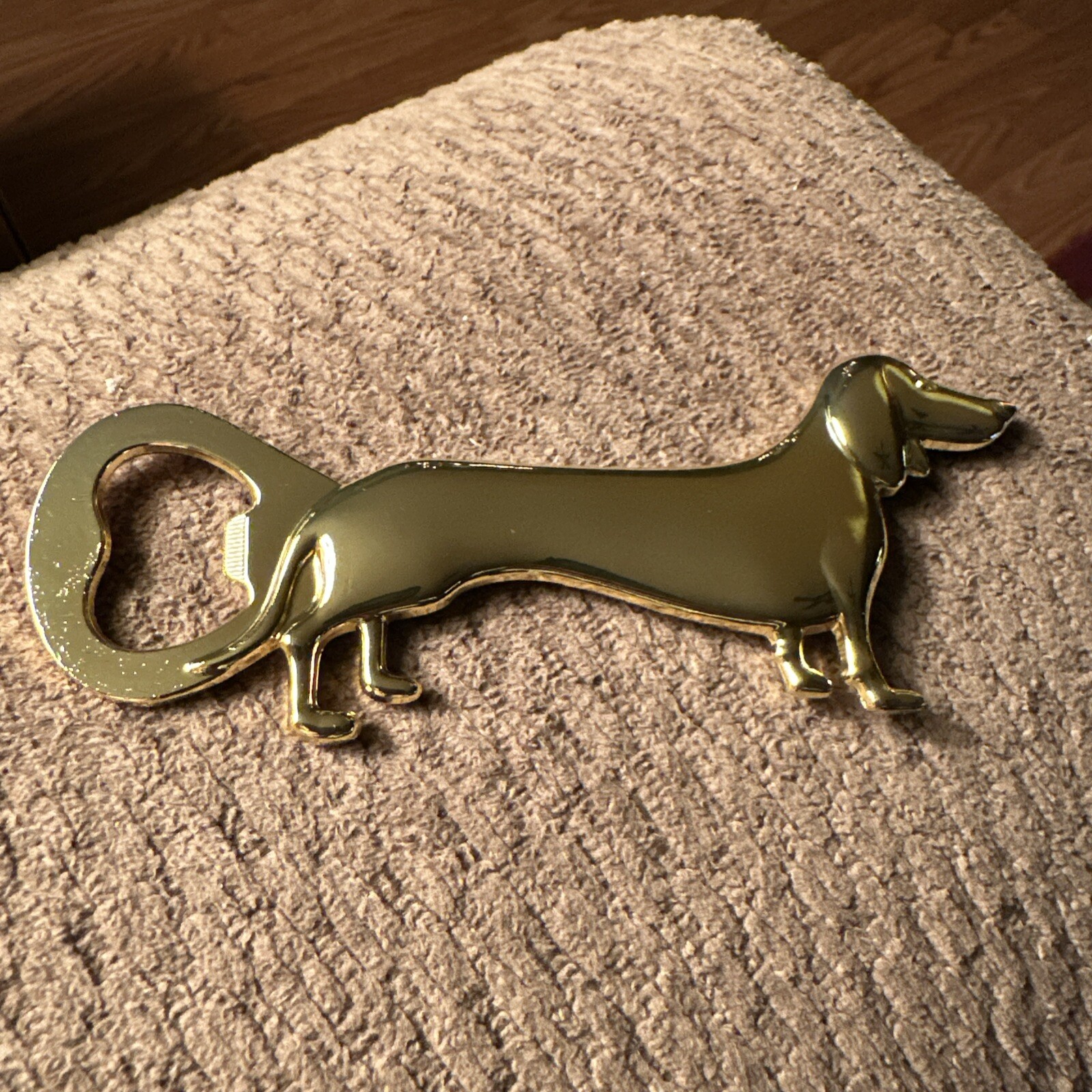 Check Out This Gold Dachshund Bottle Opener