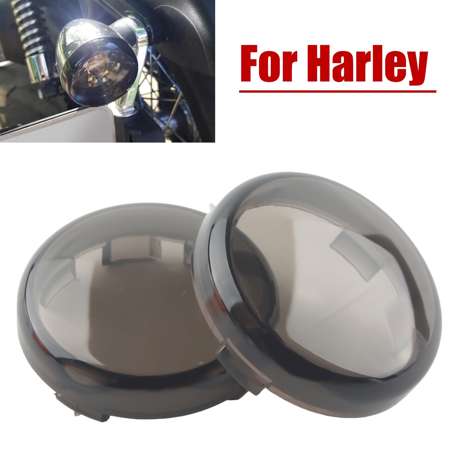 Smoke Turn Signal Light Lens Covers For Harley Touring Electra Road Glide Dyna