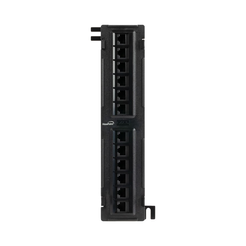 2 X 12-port Cat5e UTP LAN Mini patch panel w/surface wall mount bracket
