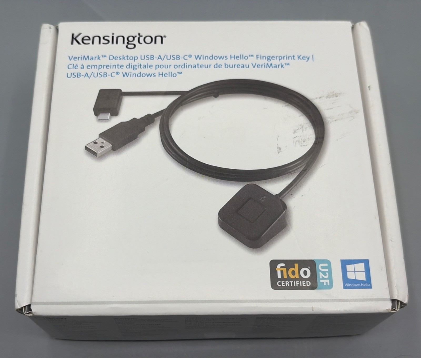Kensington VeriMark Desktop USB Fingerprint Key - Open Box