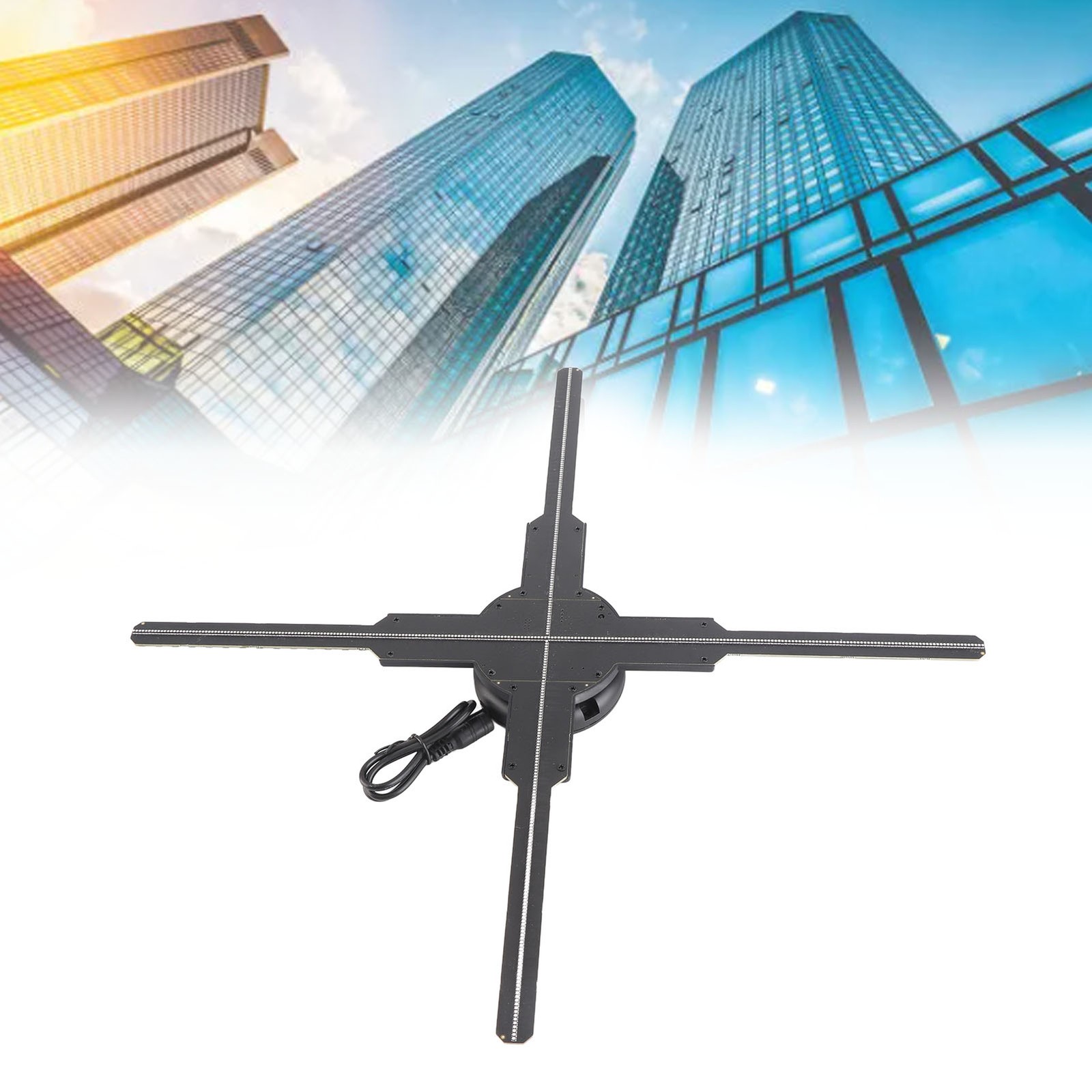 3D Hologram Fan 45cm 4 Blades 3D Holographic Projector Video Advertising Display