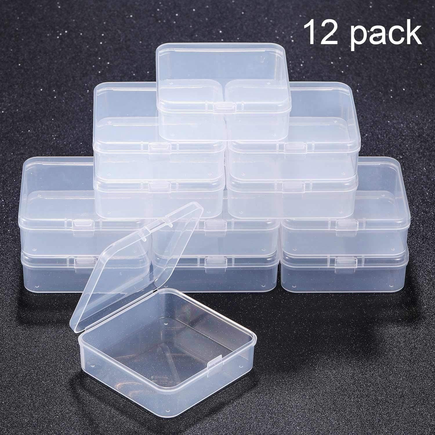 SATINIOR 12 Pack Clear Plastic Beads Storage 2.9 x x 1 Inch,