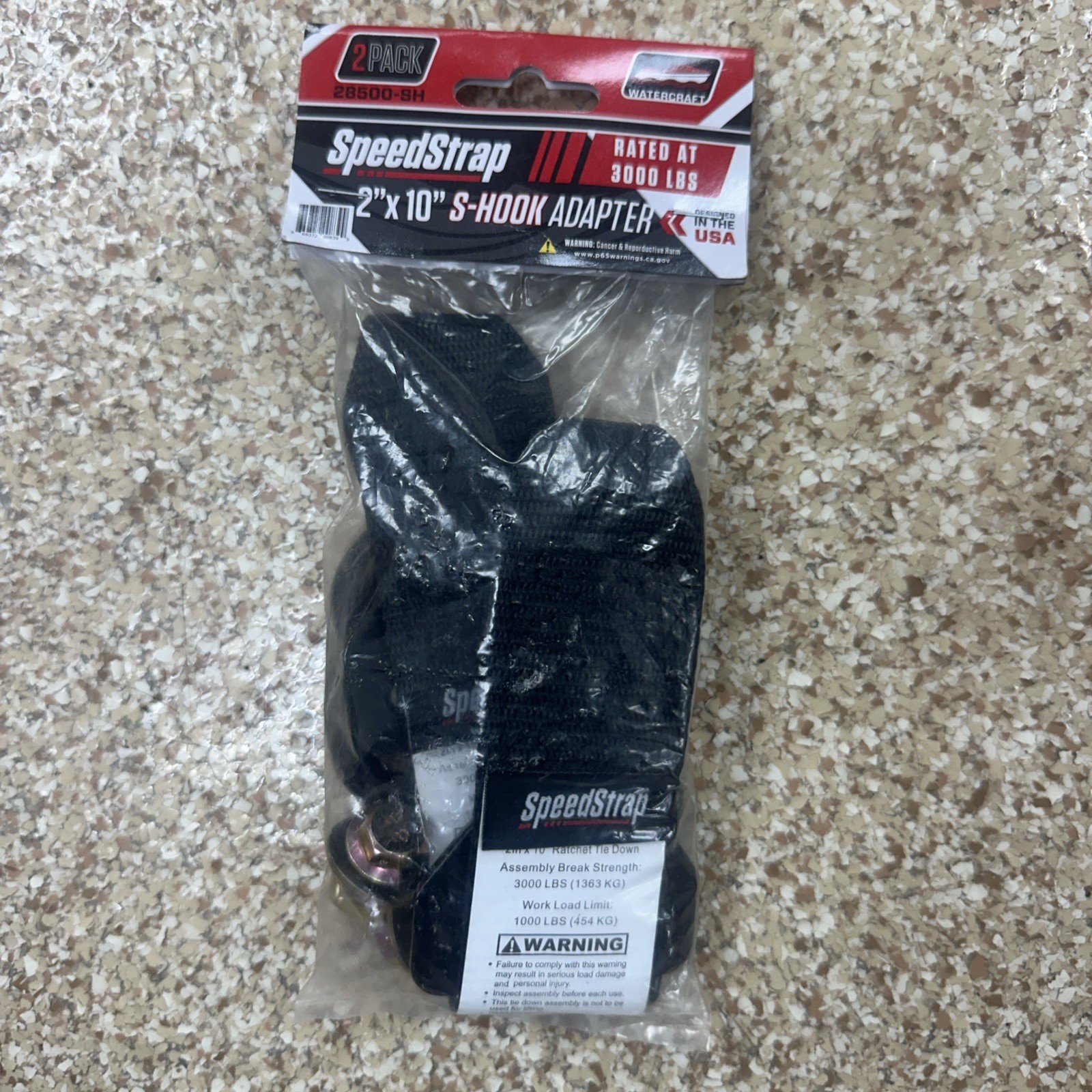 SpeedStrap 2" x 10" S-Hook Adapters for Retractable Tie-Down Straps (2 Pack) 2