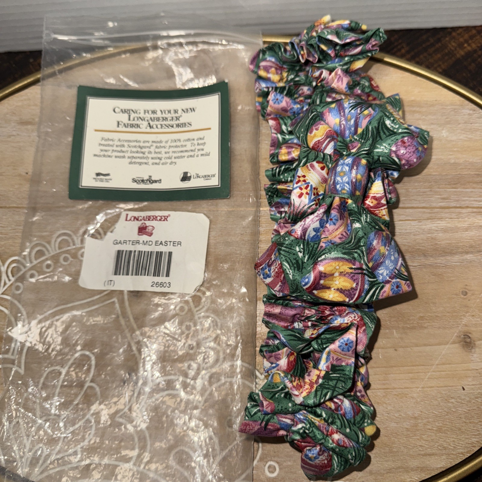 Longaberger Vintage Retired NWT Easter Medium Garter