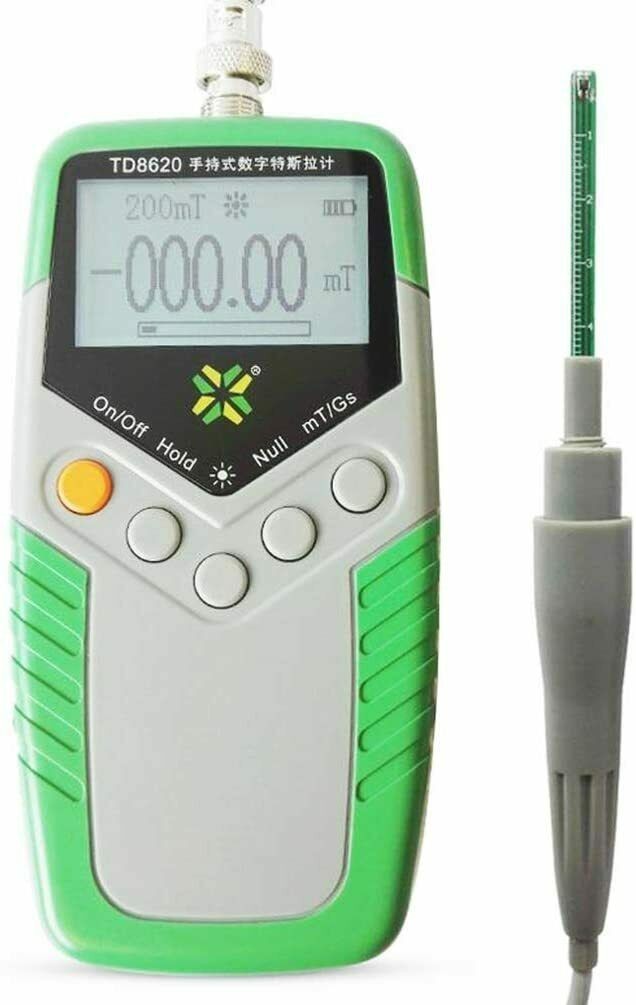 Teslameter Magnetic Strength Tester with Range 200mt/2000mt Display Accuracy ±5%