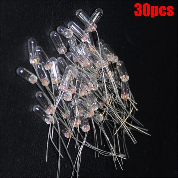 30Pcs Mini Ature Lamp 3Mm 12V Indicator Bulb Bombilla Incandescent Filament N sl