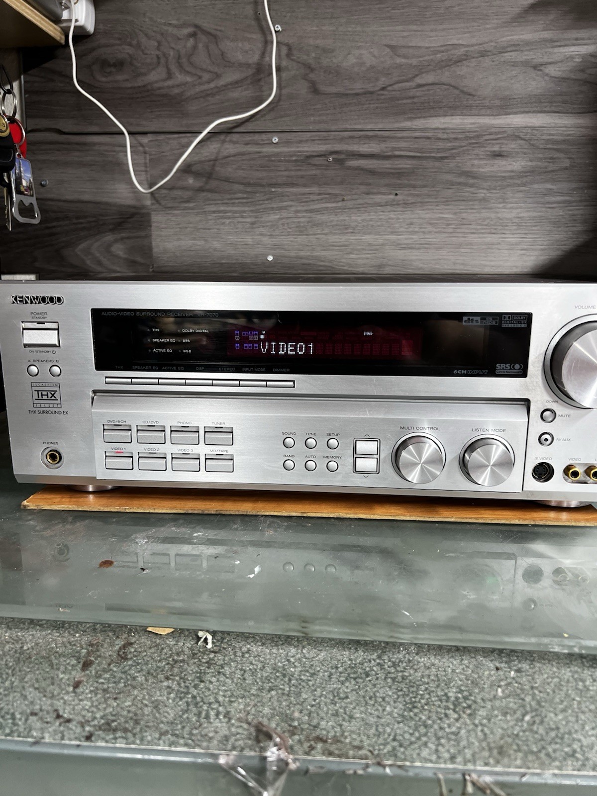Kenwood VR-7070 -5.1 Ch A/V Home Theater Surround Sound Receiver Silver Face AMP