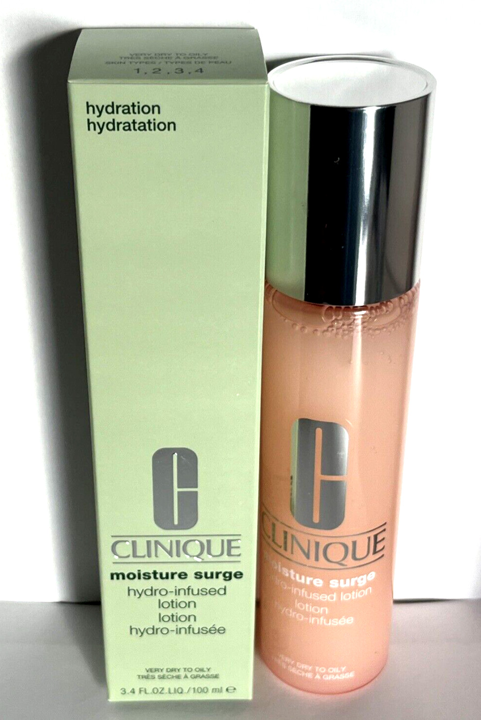 Clinique Moisture Surge Hydro-Infused Lotion 3.4 oz Very Dry to Oily New In Box