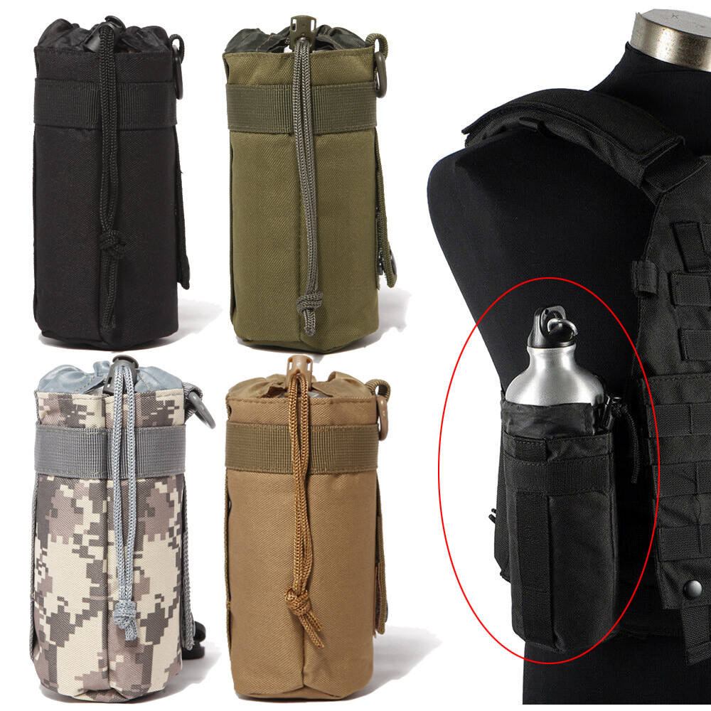 Tactical Molle Water Bottle Pouch Travel Water Bottle Holder Carrier Bag Utility