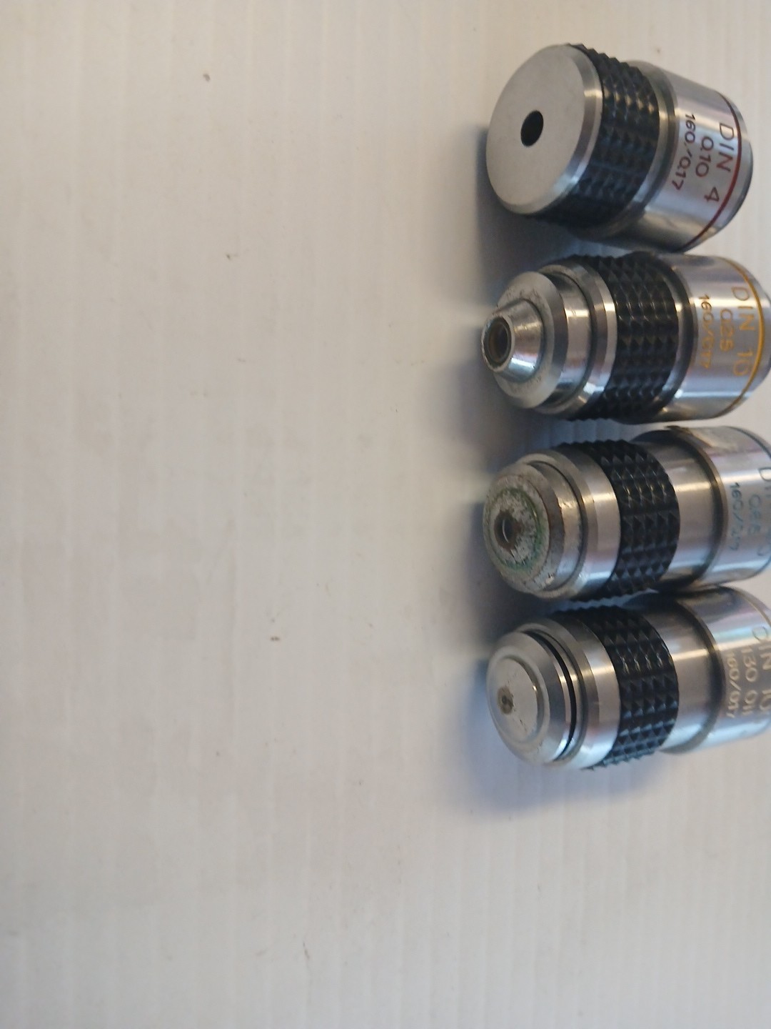 Lot of 4 Swift Microscope Objective Lenses