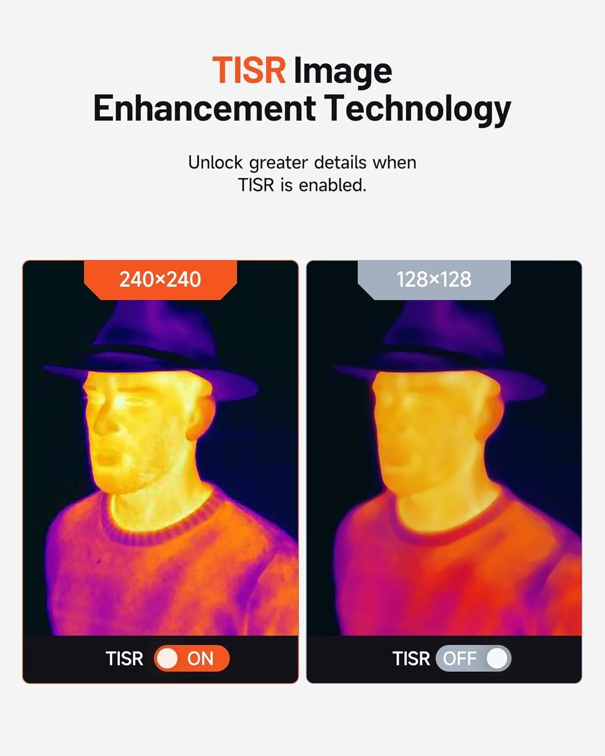 Portable TC004 Mini Thermal Camera - 128x128 to 240x240 Resolution, Smart Alerts