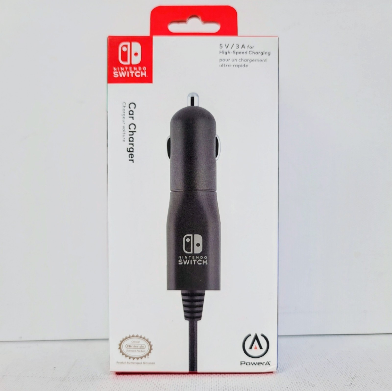 Nintendo Switch/Lite High Speed USB C Car Charger (5V/3A) 6ft Official PowerA