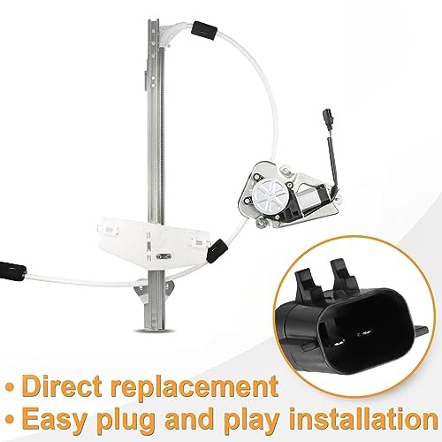 Front Passenger Side Power Window Regulator with Motor Assembly Replacement for