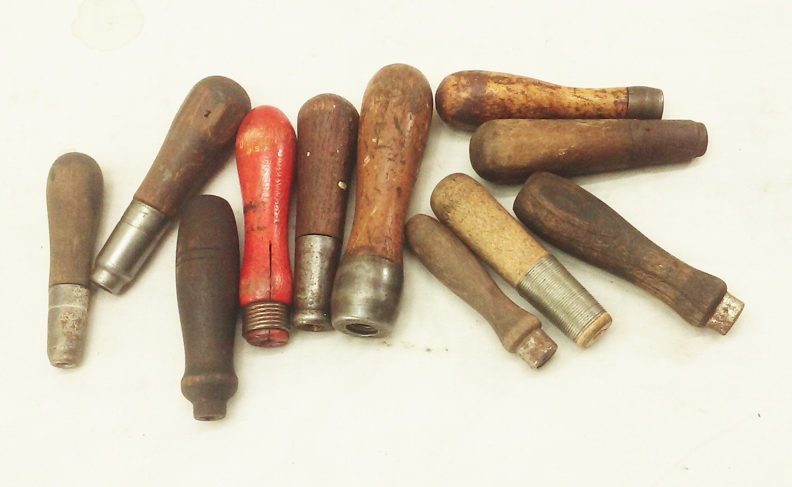Vtg Hand File Wood Wooden Handles LOT of 11 LUTZ