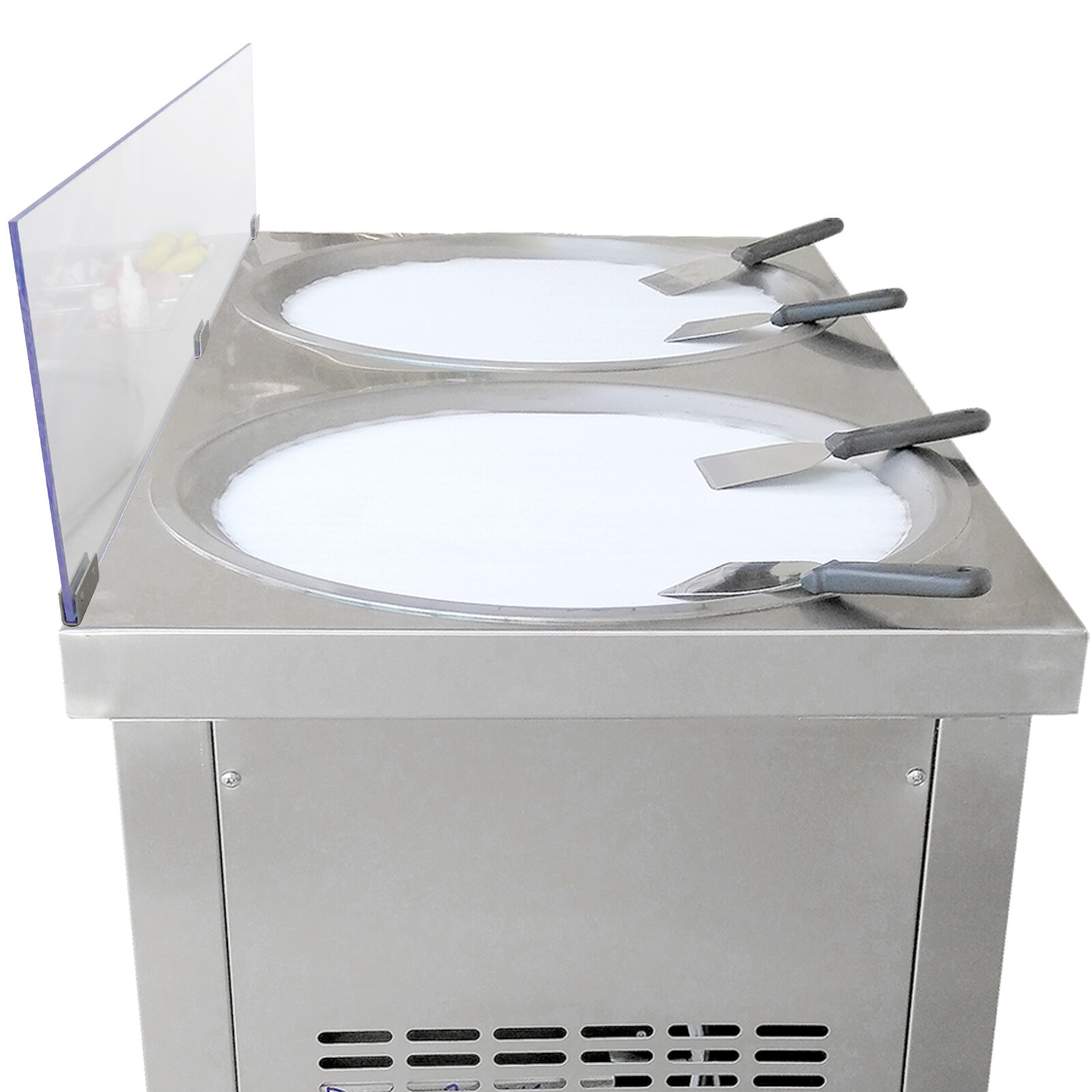 Kolice ETL commnercial 22" double round pans fried ice cream machine