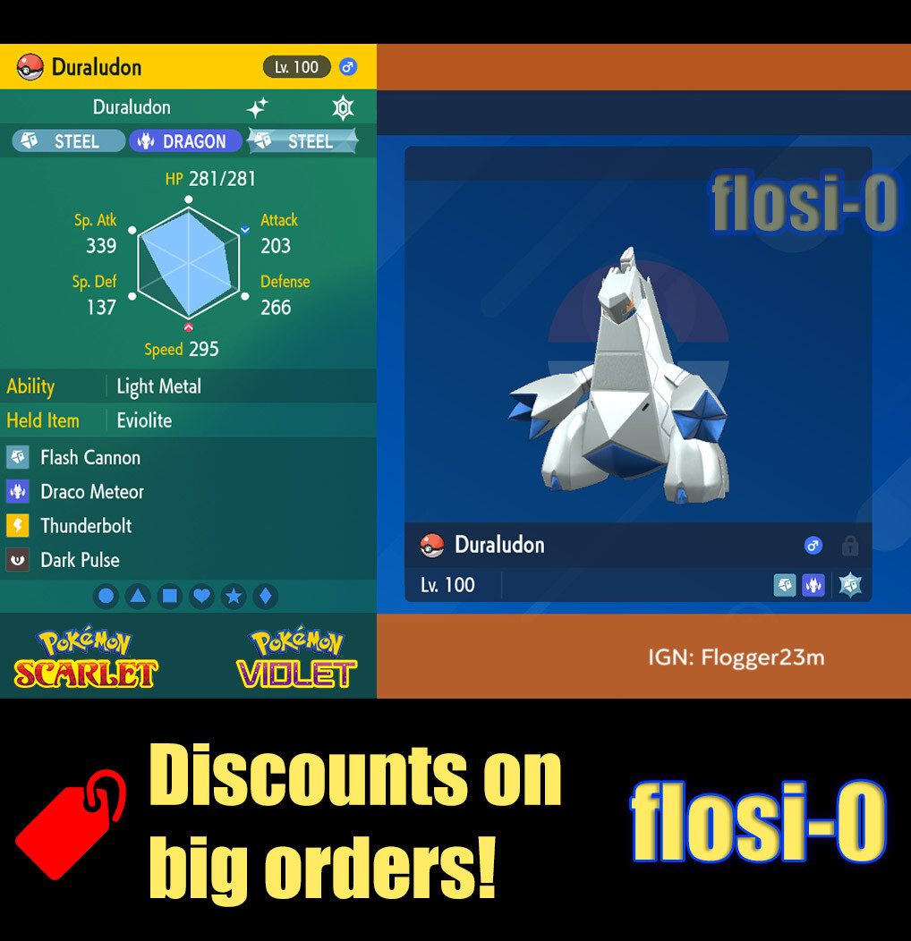 6IV Shiny Duraludon Pokemon Scarlet and Violet