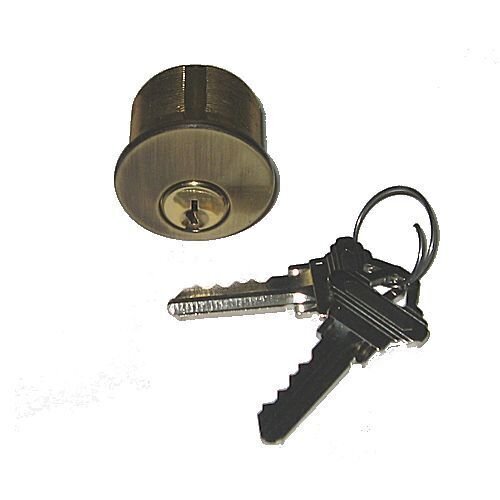 Ilco 7165SC-2-05-KA2 Mortise Cylinder 1" SC1 Antique Brass Keyed Alike (2-Pack)