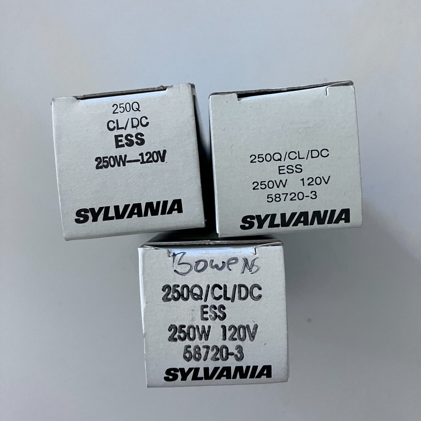 3 - Sylvania Projector Lamp ESS 250W 120V - (3) replacement bulbS