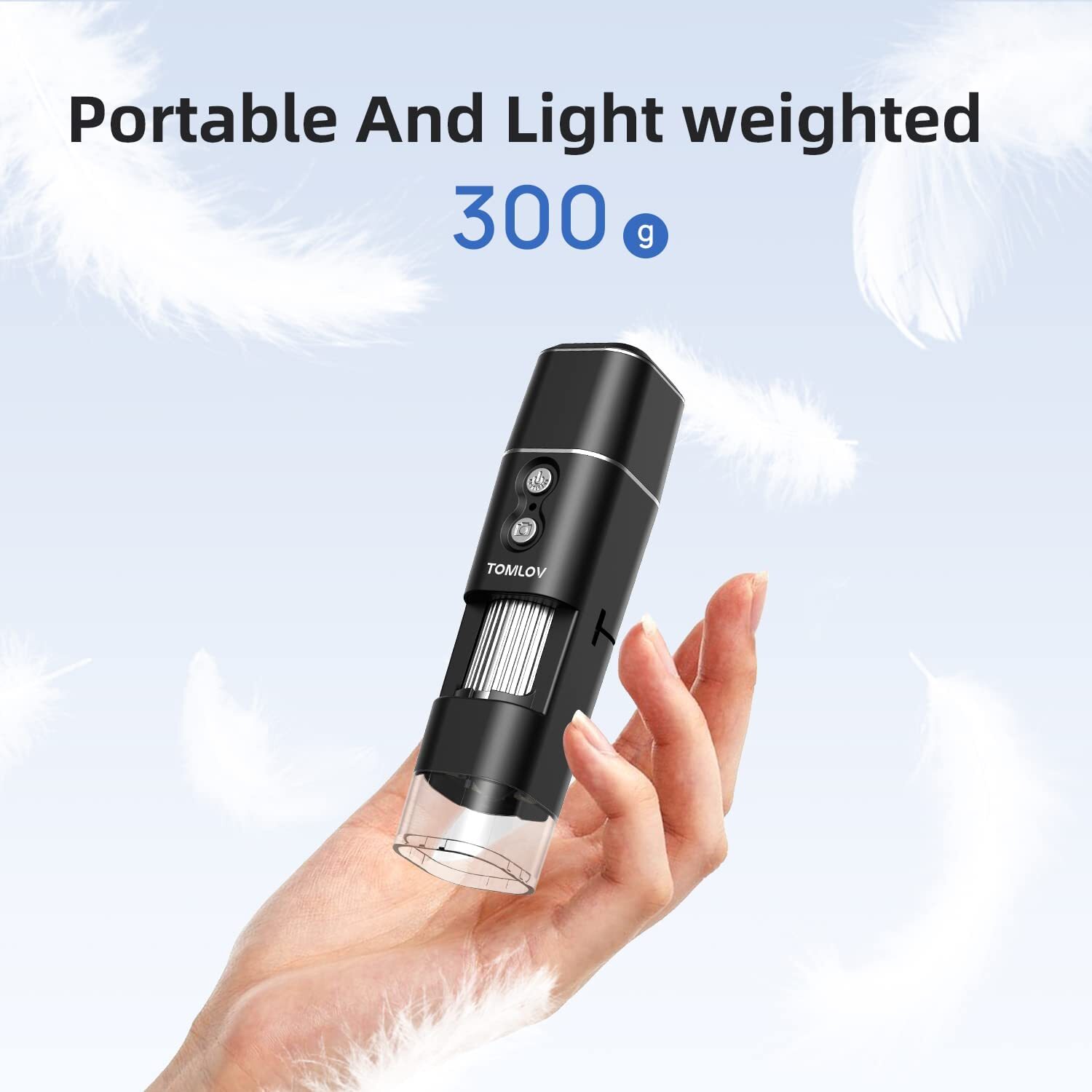 TOMLOV WiFi Digital 1000X Magnification USB Coin Microscope Camera Observation