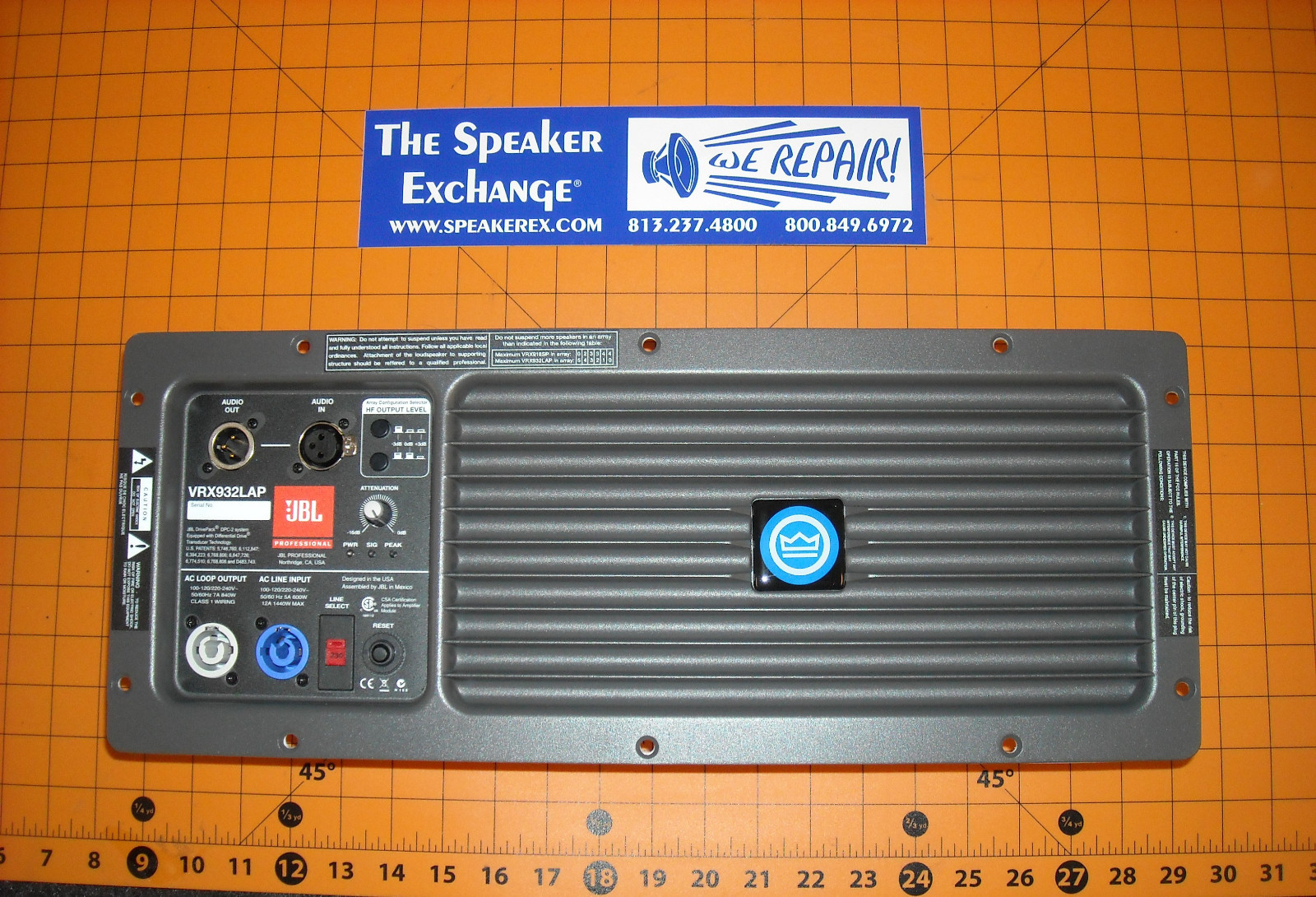 JBL VRX932LAP Complete Amplifier Assembly 363679-004X