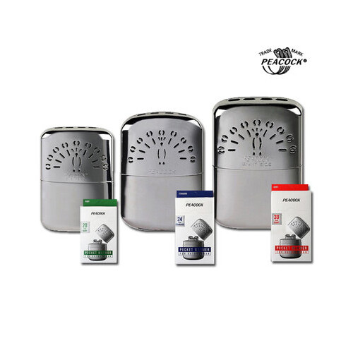 Peacock Pocket Catalyst Metal Hand Warmer Standard Size 24 Hours