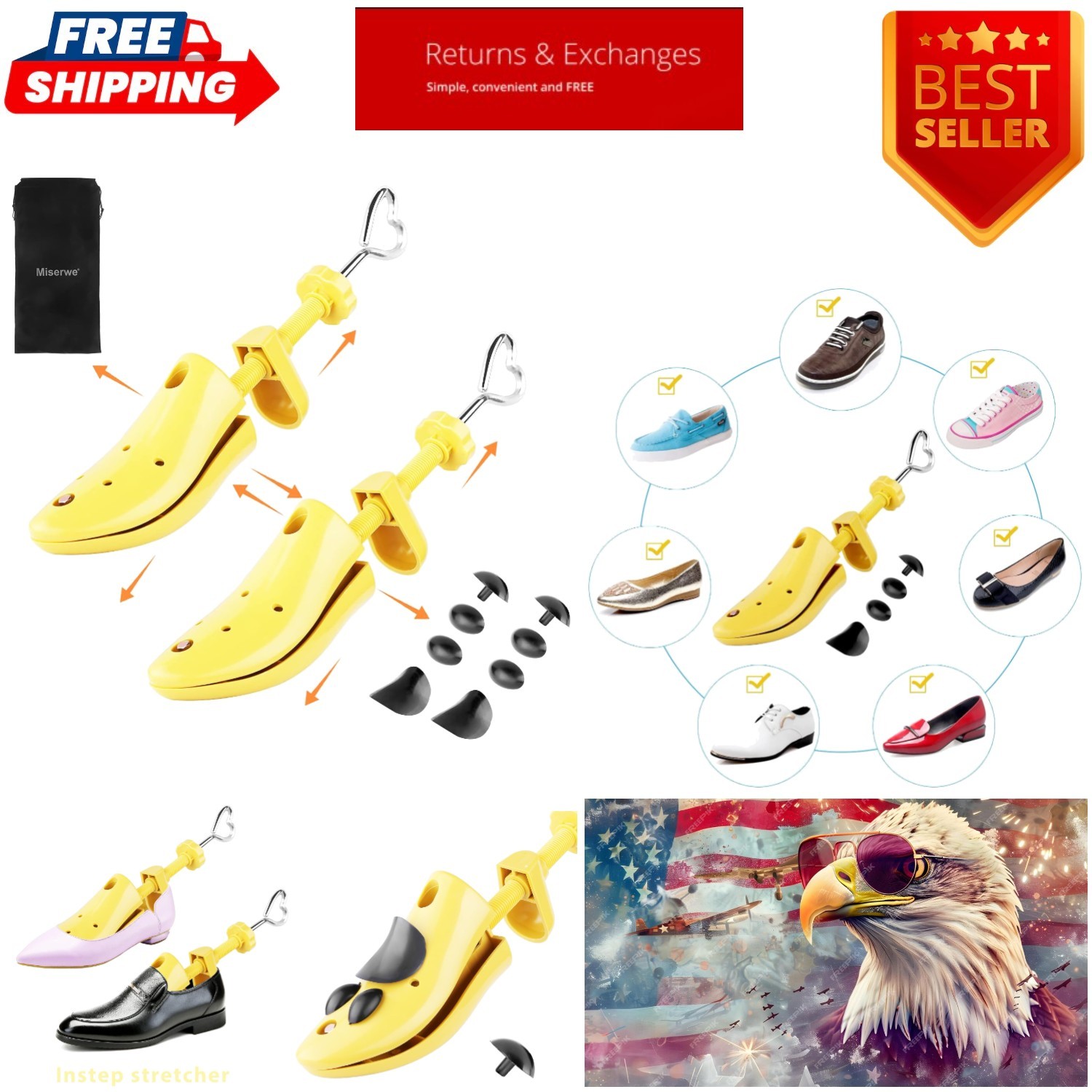 Universal Shoe Stretcher for Men & Women - Adjustable Pain Relief Solution