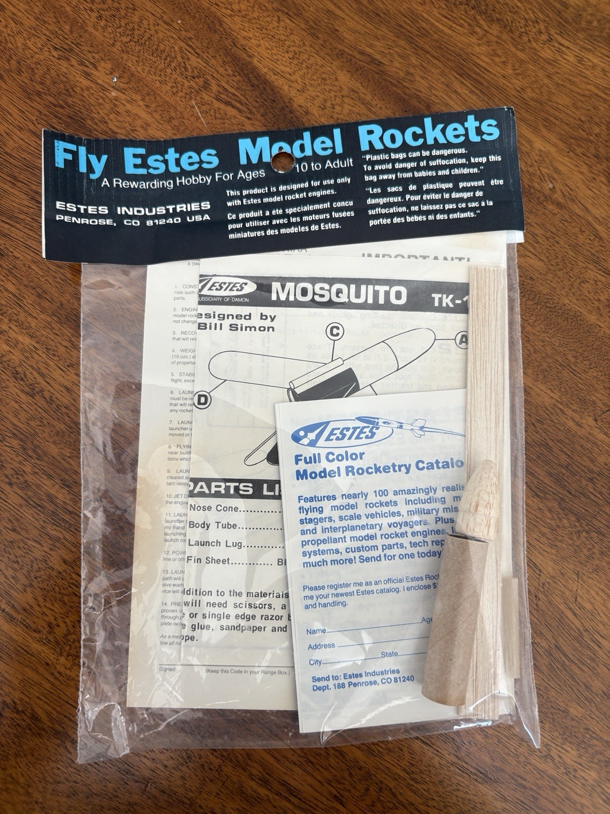 Estes Mini Brute Mosquito Model Rocket NIP