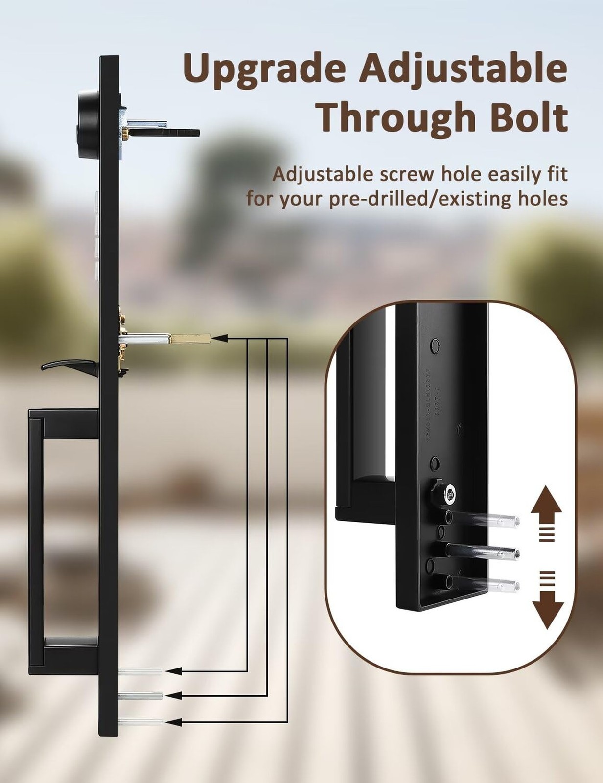 Front Door Lock Set, Full Escutcheon Front Door Handle Sets, Heavy Duty Entry...