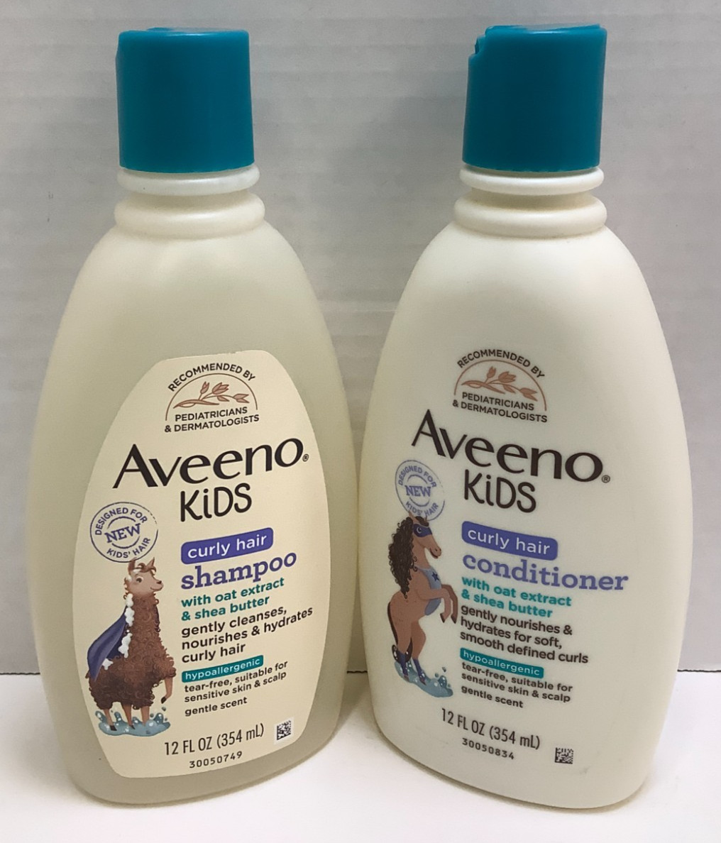 Aveeno Kids Curly Hair Shampoo & Conditioner Set, 12oz