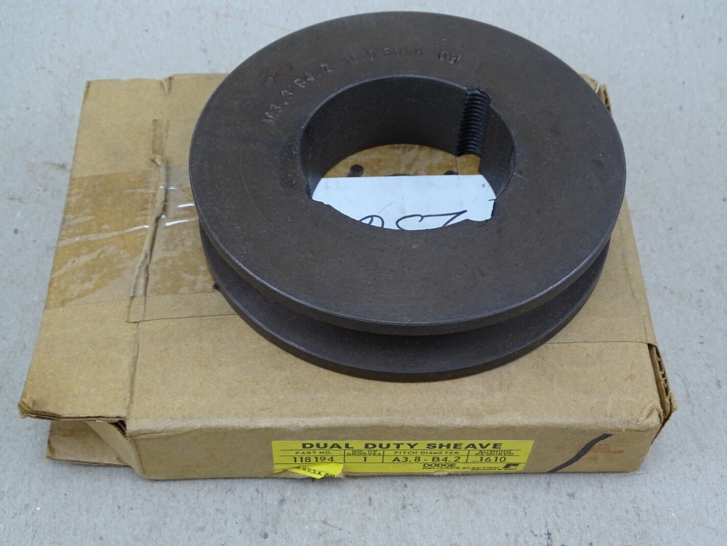 Dodge Single Groove Dual Duty Sheave A3.8-B4.2, 118194