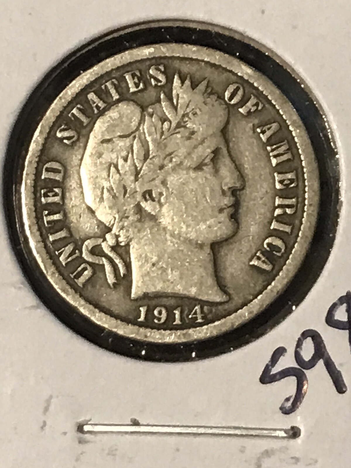 1914 Barber Dime