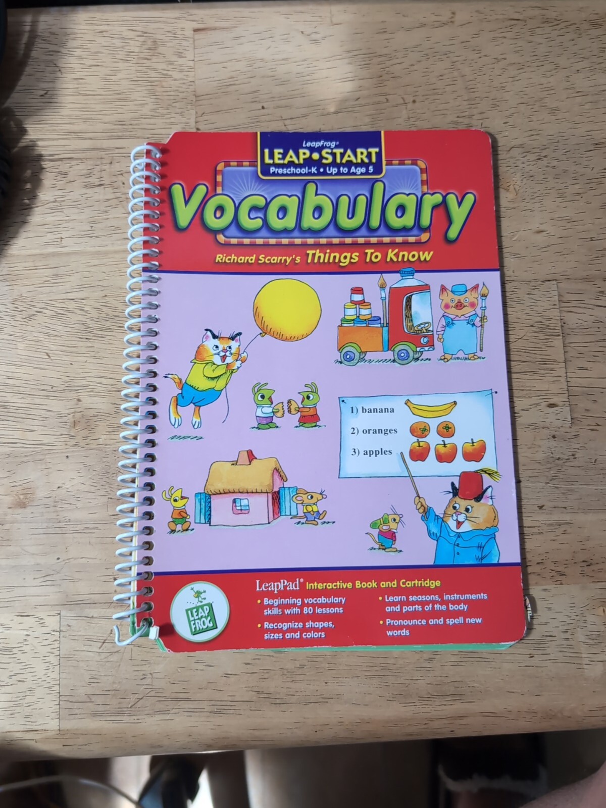 Leap Frog LeapPad Leap*Start Vocabulary Preschool-K  Richard Scarry's Things....
