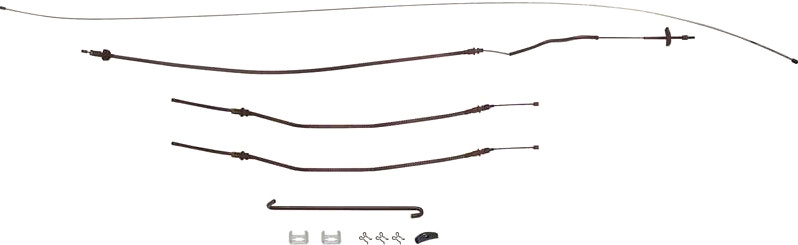 OER Park Brake Cable Set With Hardware W/O Disc Brakes 1967 Firebird and Camaro