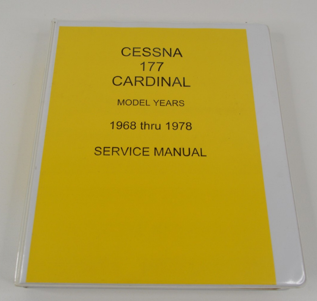 1968-1978 Cessna 177 Cardinal Aircraft Airplane Service Manual Repair Binder