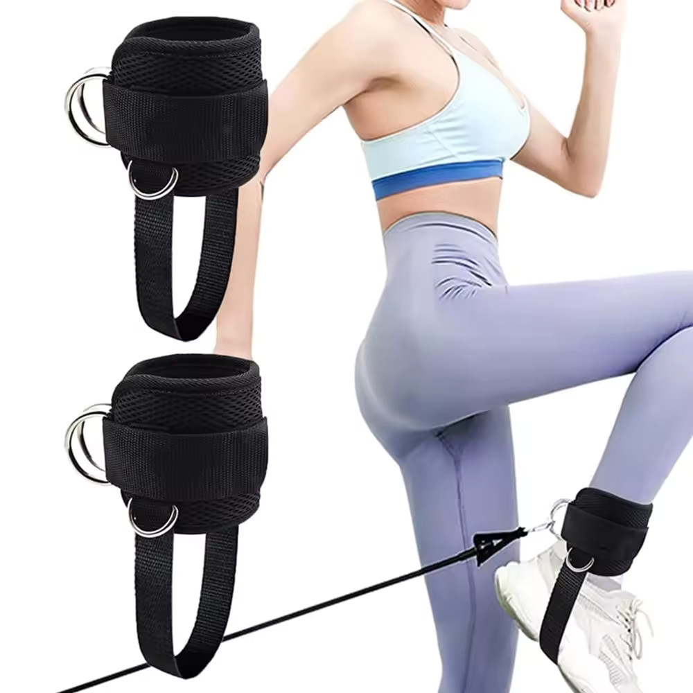 Adjustable Ankle Straps for Cable Machines Gym Cable Attachments Leg Kickbacks