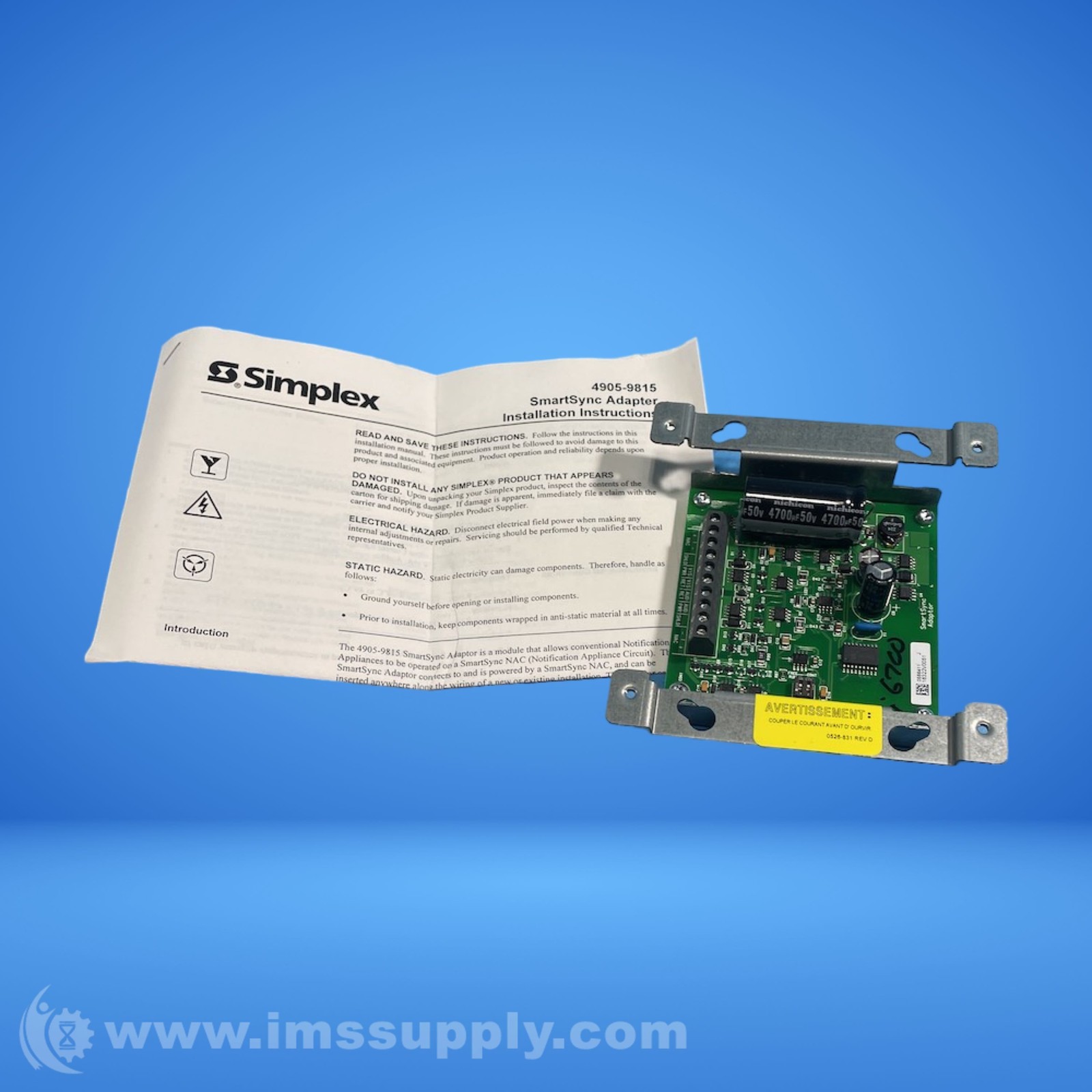 Simplex 4905-9815 TrueAlert SmartSync Adapter FNIP