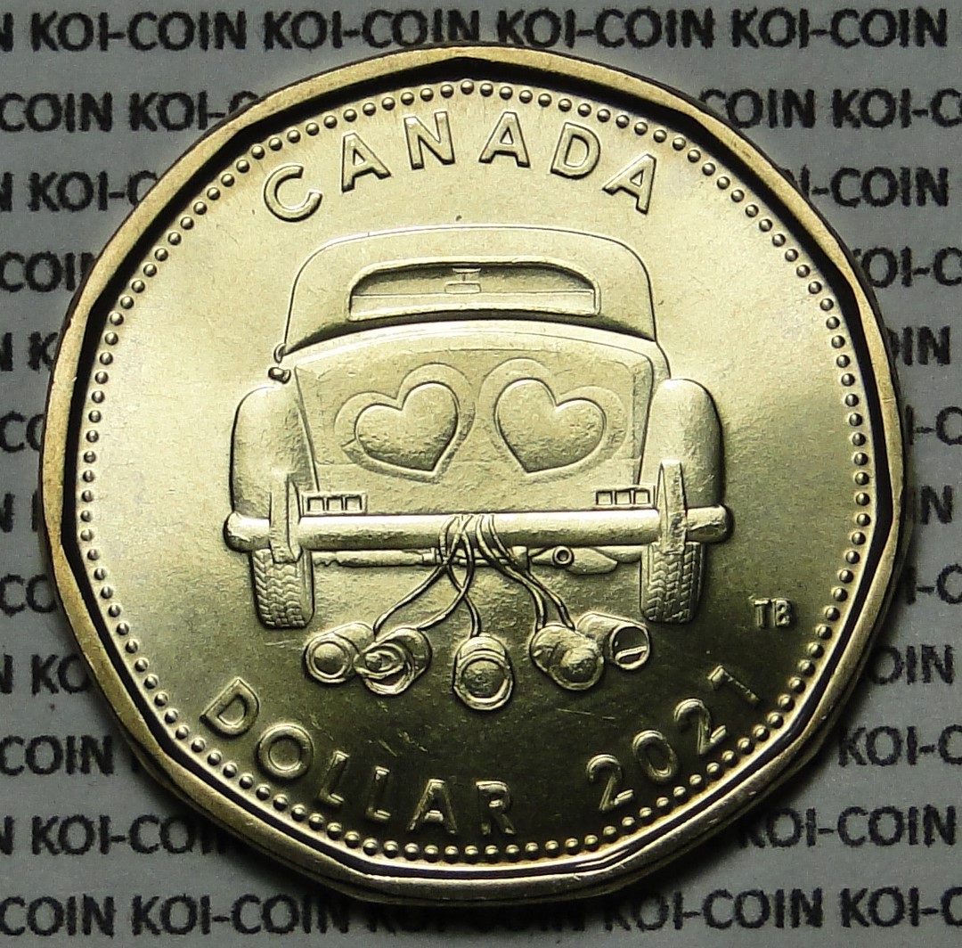 BU 2021 Canada Wedding set Just Married $1 dollar loonie coin uncirculated