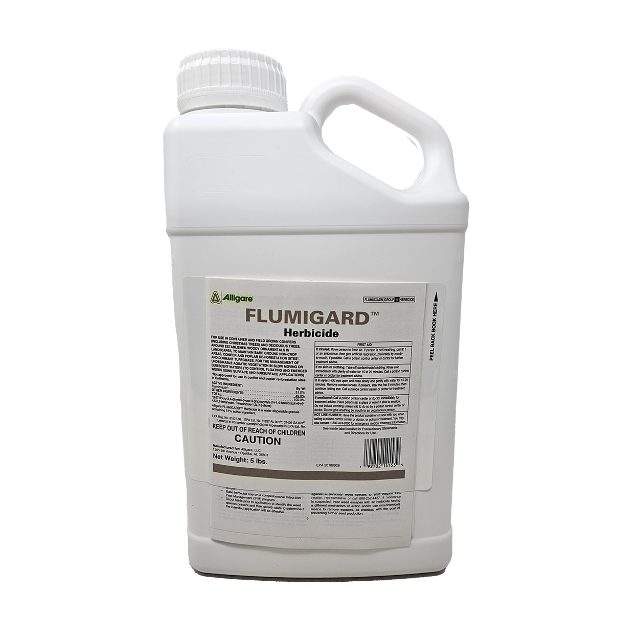 Flumigard Herbicide Quick Versatile Control of Weeds 5 lbs by Alligare
