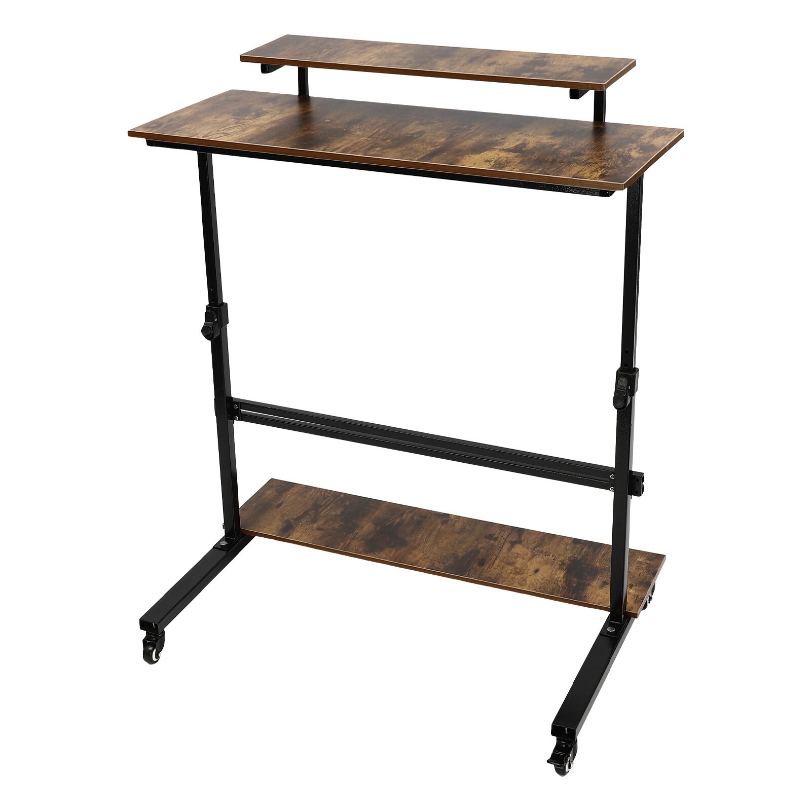 Height Adjustable Computer Laptop Desk Rolling Standing Table for Sofa Bedside