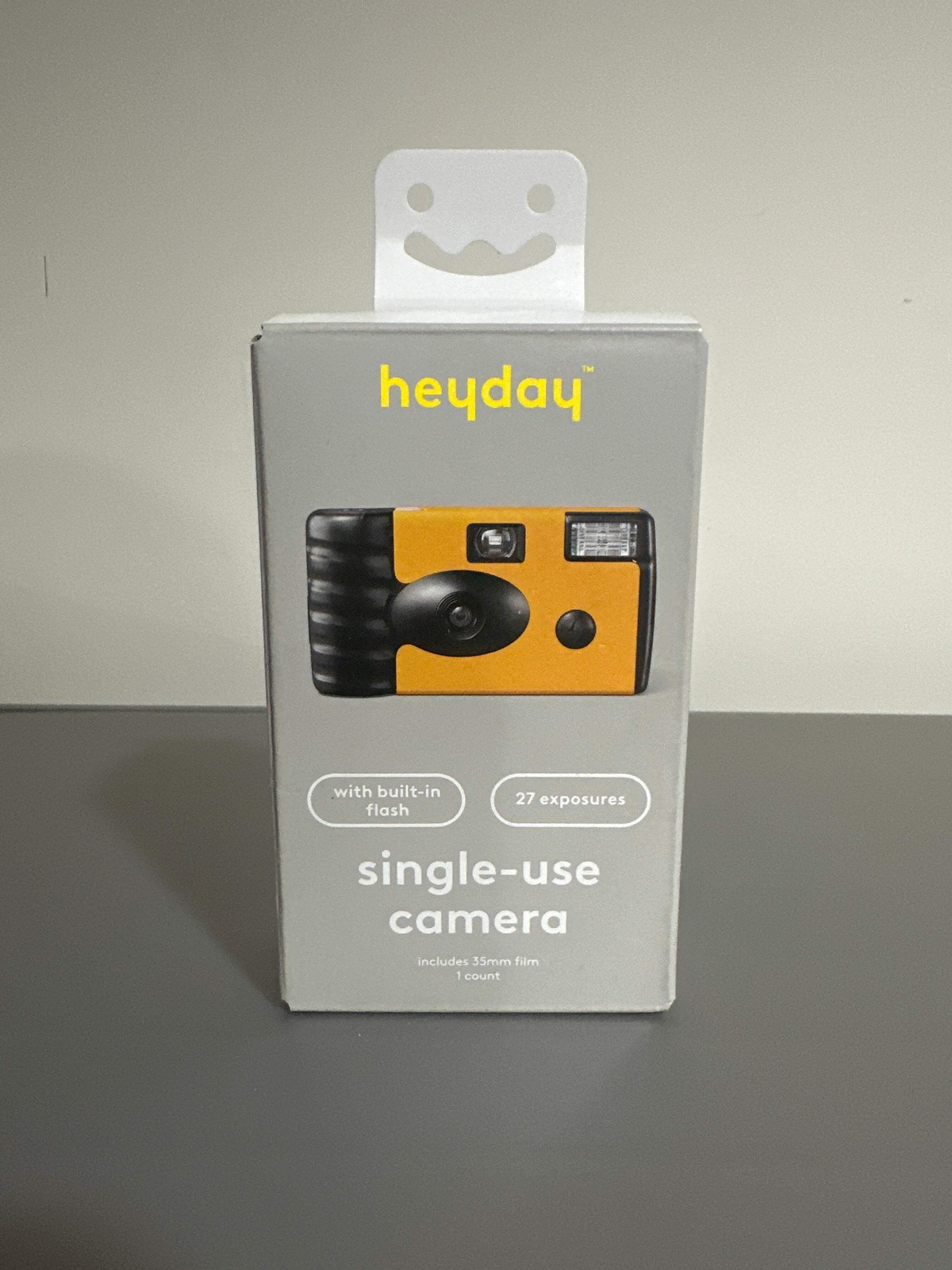 Heyday Single-Use Camera Yellow with Flash – 35mm Film (27 Exposures)