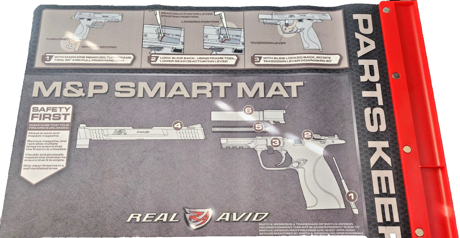 Real Avid Smart Mat for Smith & Wesson M&P w/ Integrated Parts Tray - AVMNPSM