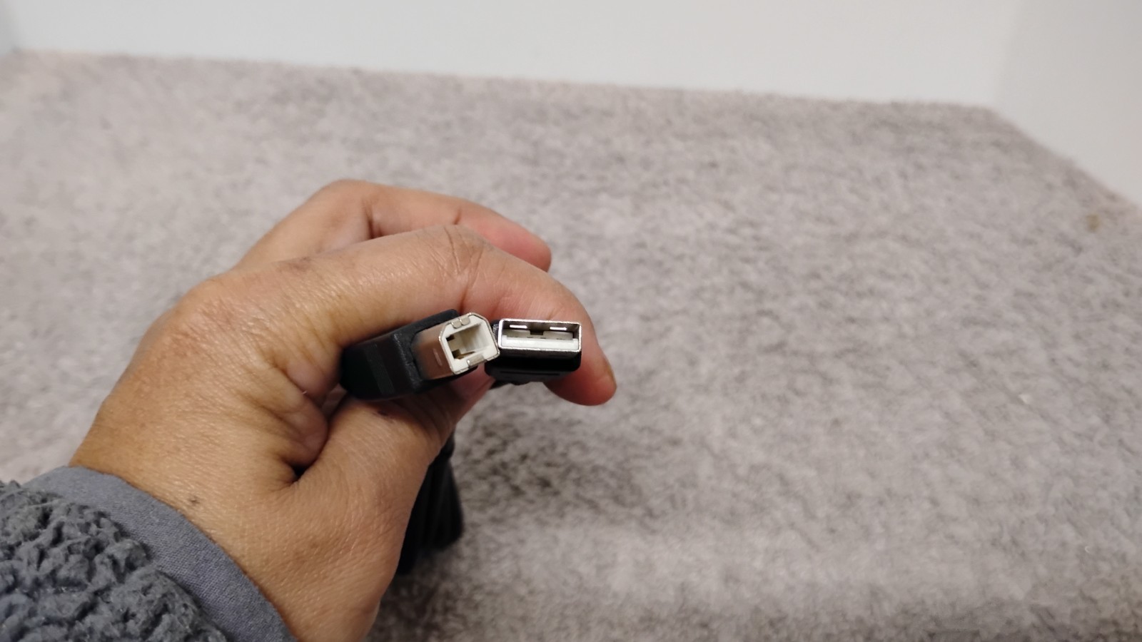 NEW Black USB-A to USB-B Cable Connector. (00)