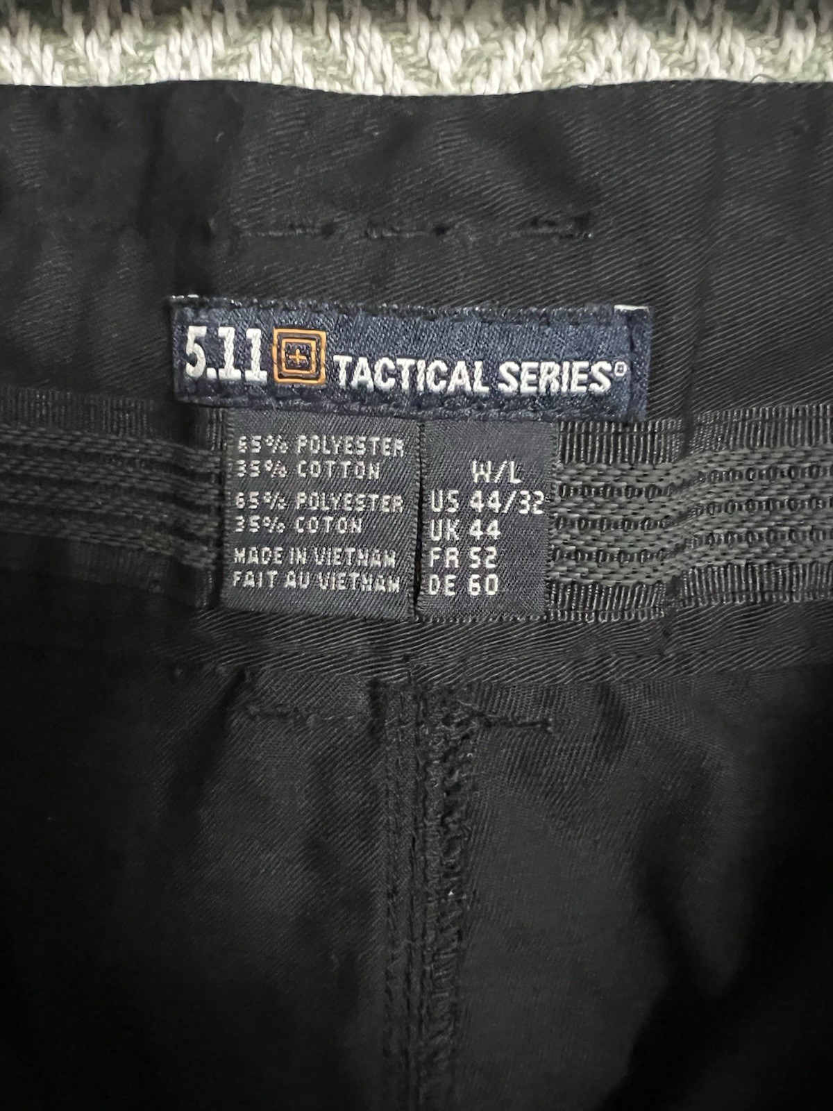 5.11 Tactical Black Cargo Pants 44/32 Solid Polyester Cotton