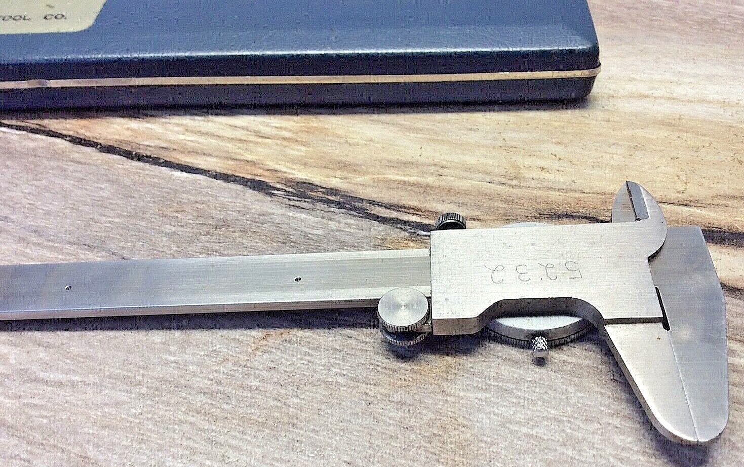 Vintage Central Tool 6" Dial Caliper Stainless steel with case