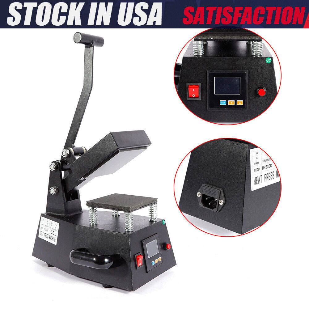 110V Digital Heat Press Machine DIY Press Single Heater small size material 600W