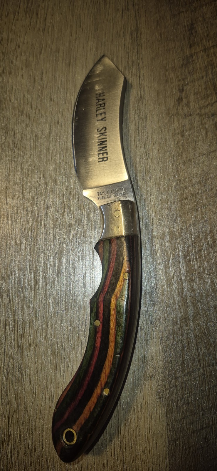 vintage Taylor/Seto "Harley Skinner" knife, Designed By Larry Harler