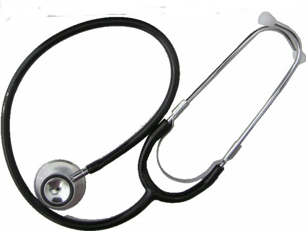 Elite Dual Head Stainless Steel Stethoscope, Black, Each