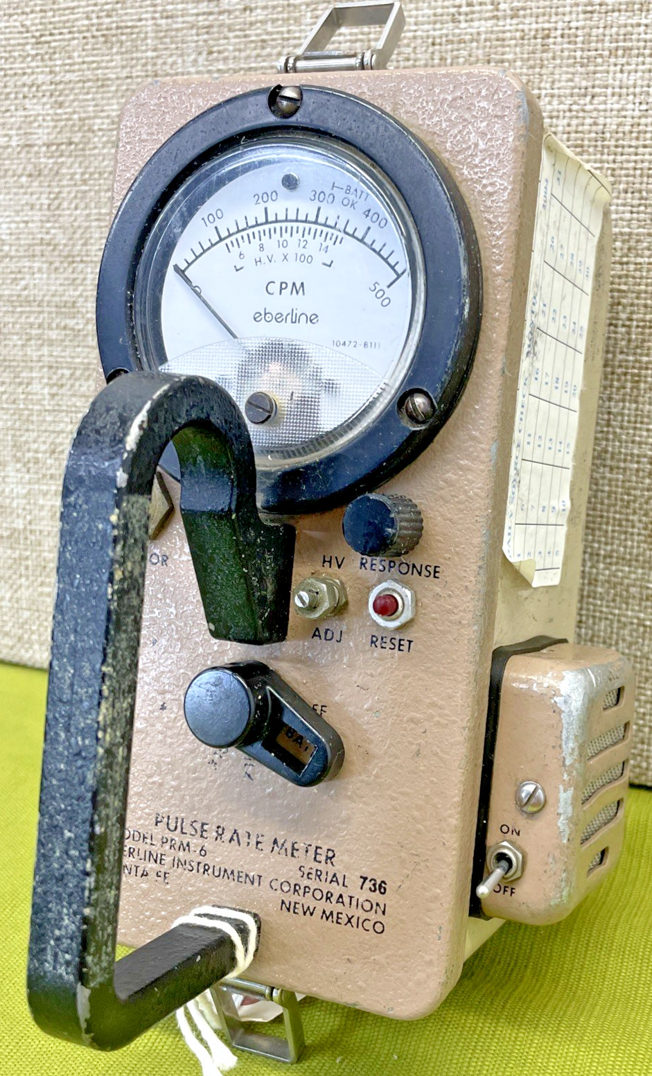 Eberline PRM-6 Pulse Rate Meter – Tested & Working – Radiation Survey Instrument